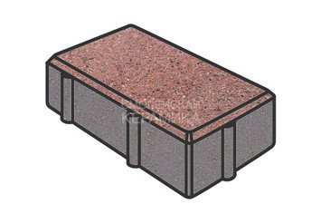 Тротуарная плитка Готика, Брусчатка Premium Gold, 240x120x70 мм, цвет Голд 8 1