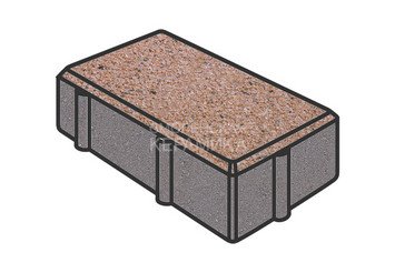 Тротуарная плитка Готика, Брусчатка Premium Gold, 200x100x40 мм, цвет Голд 4 1