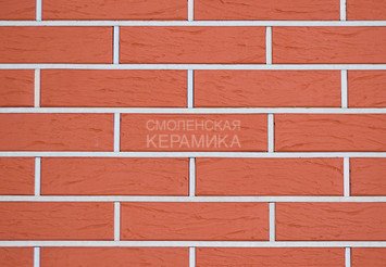 Кирпич облицовочный КЕРМА 0,7НФ, Красный рустик 1
