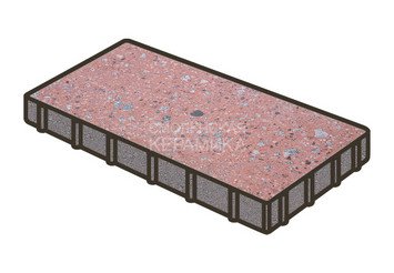 Гранитная тротуарная плитка Готика, Плита Granite FINO, 600x300x80, Травертин 1