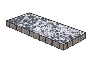 Гранитная тротуарная плитка Готика, Плита Granite FINO, 800x400x100, Диорит 1
