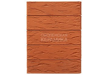Кирпич облицовочный СТАРЫЙ ОСКОЛ Красный рустик 1НФ 6