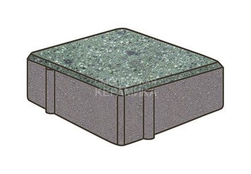 Гранитная тротуарная плитка Готика, Квадрат Granite FINO, 150x150x80, Порфир 1