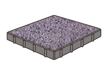 Тротуарная плитка Готика, Квадрат Premium Gold, 500x500x120 мм, цвет Голд 20 1