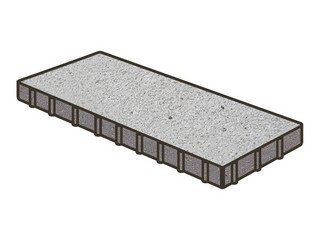 Тротуарная плитка Готика, Плита Premium Gold, 900x600x100 мм, цвет Голд 22