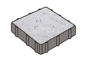 Гранитная тротуарная плитка Готика, Квадрат Granite FINO, 400x400x80, Мансуровский 1