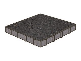 Тротуарная плитка Готика, Квадрат Premium Gold, 400x400x60 мм, цвет Голд 21