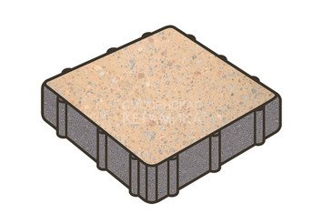 Гранитная тротуарная плитка Готика, Квадрат Granite FINO, 300x300x80, Павловское 1