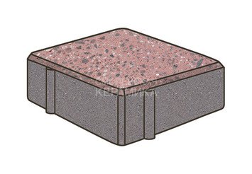 Гранитная тротуарная плитка Готика, Квадрат Granite FINO, 150x150x80, Ладожский 1