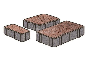 Тротуарная плитка Готика, Новый Город Premiun Gold, 60 мм, цвет Голд 15 1