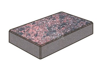 Гранитная тротуарная плитка Готика, Картано Granite FINO, 300x150x80, Дымовский 1