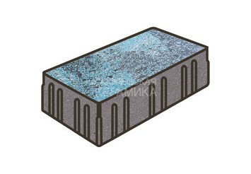 Гранитная тротуарная плитка Готика, Скада Granite FINO, 225x150x100, Азул Бахия 1