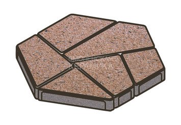 Тротуарная плитка Готика, Полигональ Premiun Gold, 893x780x80 мм, цвет Голд 4 1