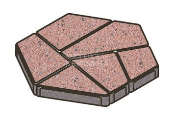 Тротуарная плитка Готика, Полигональ Premiun Gold, 893x780x80 мм, цвет Голд 18 1