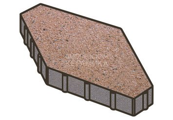 Тротуарная плитка Готика, Зарядье Premium Gold, 600x400x100 мм, цвет Голд 4 1