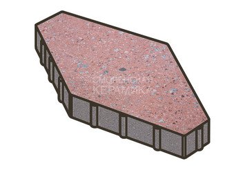 Гранитная тротуарная плитка Готика, Зарядье Granite FINO, 600x400x100, Травертин 1