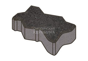 Тротуарная плитка Готика, Зигзаг/Волна Premiun Gold, 225x112,5x80 мм, цвет Голд 21 1