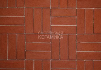 Клинкер тротуарный ЛСР «ЛОНДОН» ЛОНГ красный 2