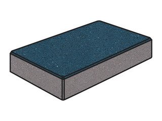 Тротуарная плитка Готика, "Картано Profi", 100 мм, синий