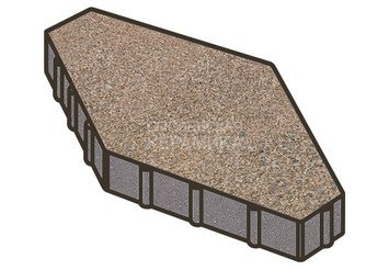 Тротуарная плитка Готика, Зарядье Premium Gold, 600x400x100 мм, цвет Голд 5 1