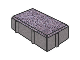 Тротуарная плитка Готика, Брусчатка Premium Gold, 200x100x60 мм, цвет Голд 20