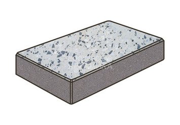 Гранитная тротуарная плитка Готика, Картано Granite FINO, 300x150x80, Грис Парга 1