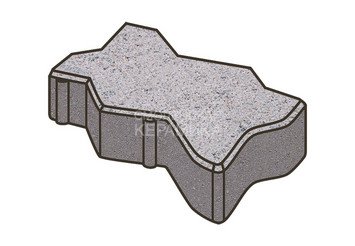 Тротуарная плитка Готика, Зигзаг/Волна Premiun Gold, 225x112,5x80 мм, цвет Голд 1 1