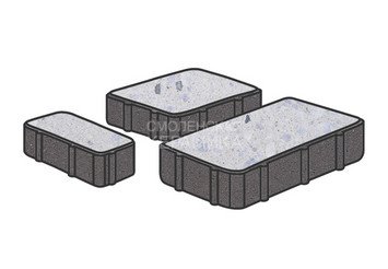 Гранитная тротуарная плитка Готика, Новый город Granite FINO, 80 мм, Мансуровский 1