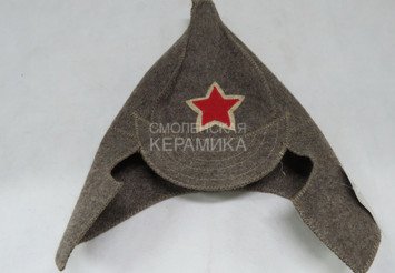 Шапка д/сауны модельная Буденовка (ЭС) темная 1