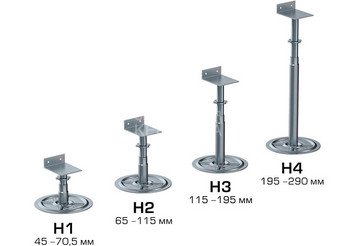 Опора металлическая HILST с вершиной для лаг H4 195-290 мм 6