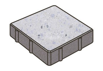 Гранитная тротуарная плитка Готика, Квадрат Granite FINO, 200x200x80, Мансуровский 1