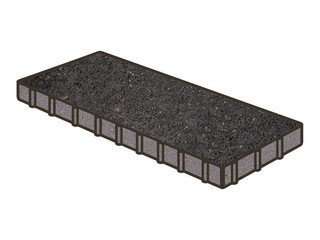 Тротуарная плитка Готика, Плита Premium Gold, 900x300x80 мм, цвет Голд 21