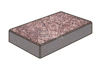 Гранитная тротуарная плитка Готика, Картано Granite FINO, 300x150x100, Сансет 1