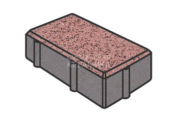 Тротуарная плитка Готика, Брусчатка Premium Gold, 200x100x80 мм, цвет Голд 17 1