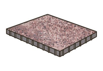 Гранитная тротуарная плитка Готика, Квадрат Granite FINO, 1000x1000x100, Сансет 1