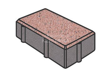 Тротуарная плитка Готика, Брусчатка Premium Gold, 200x100x60 мм, цвет Голд 18 1