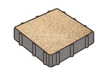 Гранитная тротуарная плитка Готика, Квадрат Granite FINO, 300x300x100, Жельтау 1