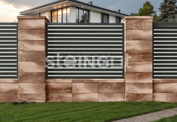 Блок заборный STEINGOT 500x200x200 мм, Травертин (Travertin) 4