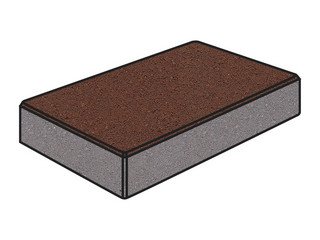 Тротуарная плитка Готика, "Картано Profi", 60 мм, красный