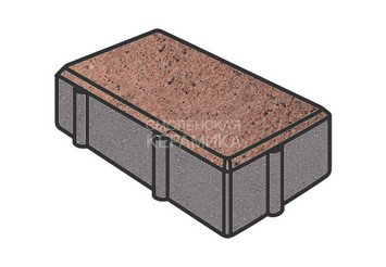 Тротуарная плитка Готика, Брусчатка Premium Gold, 200x100x100 мм, цвет Голд 15 1