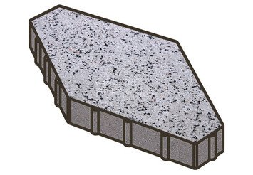 Тротуарная плитка Готика, Зарядье Premium Gold, 600x400x100 мм, цвет Голд 3 1