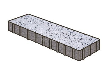 Гранитная тротуарная плитка Готика, Плита Granite FINO, 500x125x100, Покостовский 1