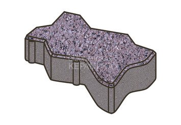 Тротуарная плитка Готика, Зигзаг/Волна Premiun Gold, 225x112,5x100 мм, цвет Голд 20 1