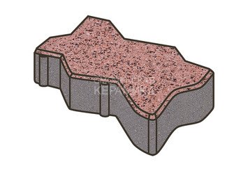 Тротуарная плитка Готика, Зигзаг/Волна Premiun Gold, 225x112,5x80 мм, цвет Голд 17 1
