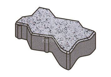 Тротуарная плитка Готика, Зигзаг/Волна Premiun Gold, 225x112,5x80 мм, цвет Голд 3 1