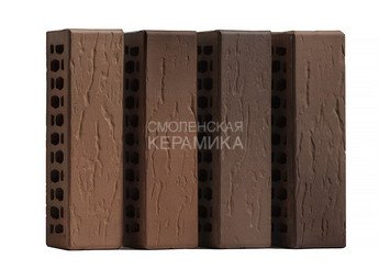 Кирпич лицевой керамический VOLGABRICK 0.7НФ Флэш горизонтальный Руст №70 М200 4