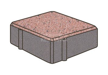 Тротуарная плитка Готика, Квадрат Premium Gold, 100x100x80 мм, цвет Голд 18 1