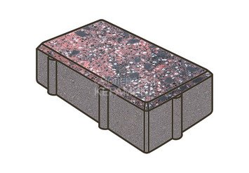 Гранитная тротуарная плитка Готика, Брусчатка Granite FINO, 200x100x80, Дымовский 1