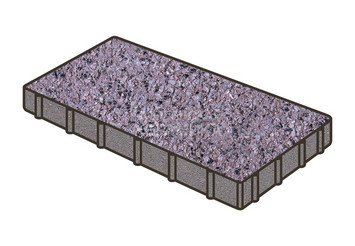 Тротуарная плитка Готика, Плита Premium Gold, 600x200x80 мм, цвет Голд 20 1