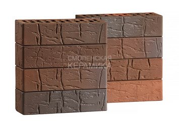 Кирпич лицевой керамический VOLGABRICK 0.7НФ Флэш Руст №70/90 М200 2